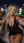 Wavy blonde blue eyes deep cleavage balcony night selfie