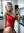 Curvy blonde kitchen mirror selfie