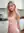 Slim curves in pink dress kitchen