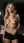 Blonde in black boxers bathroom mirror