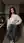 Early 20s brunette kitchen pose