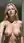 Blonde blue eyes mirror nude