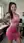 Office selfie in pink crop top