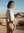 Brunette in desert thong glance