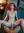 Early 20s redhead rides POV