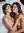 Two brunettes nude on bed