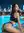 Poolside neon night crop top