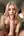 Platinum blonde POV blowjob on knees