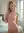 Curvy pink hair sheer bra pose
