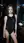 Slim brunette bodysuit bar pose