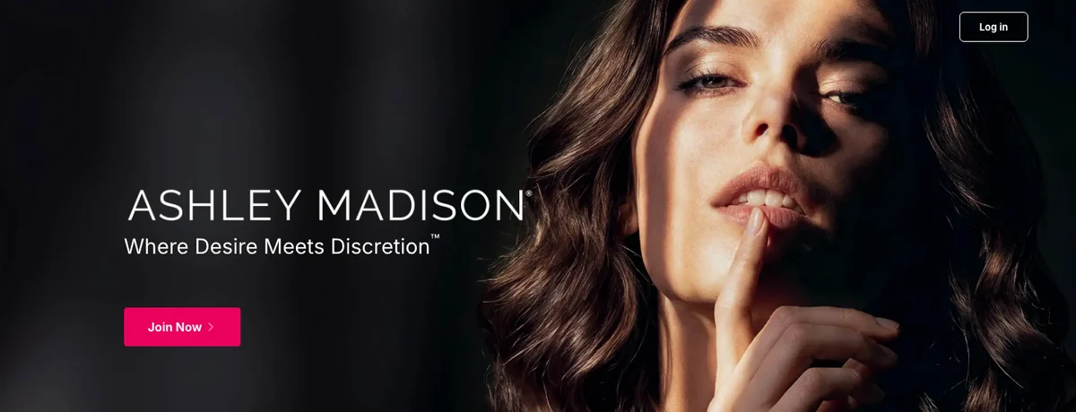 Ashley Madison homepage, checked October 2026