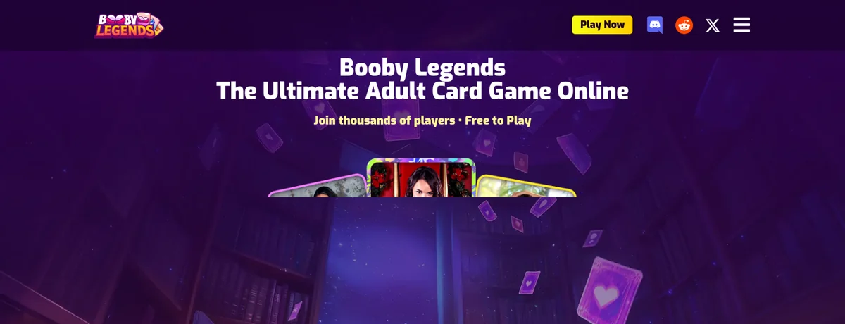 BoobyLegends homepage, checked October 2026