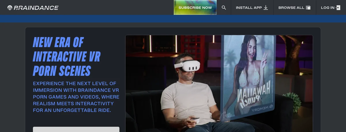 BrainDanceVR homepage, checked October 2026