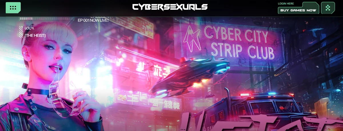 CyberSexuals homepage, checked October 2026