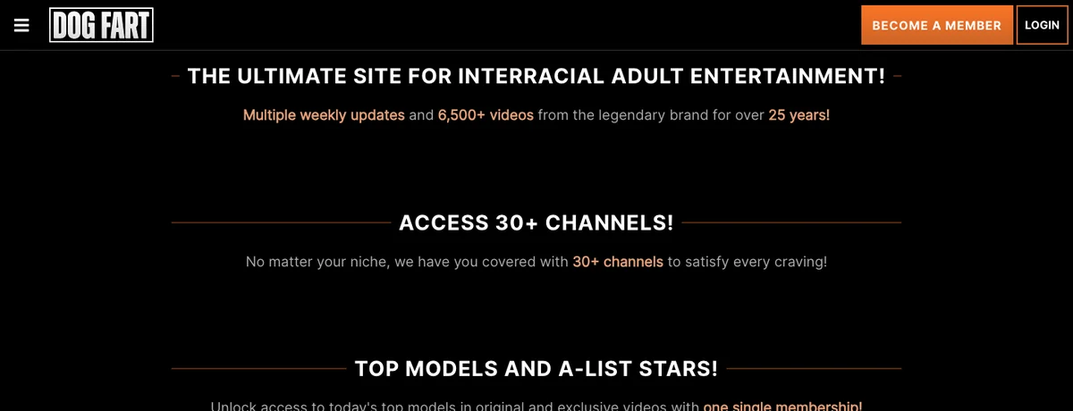 Dogfart Network homepage, checked October 2026