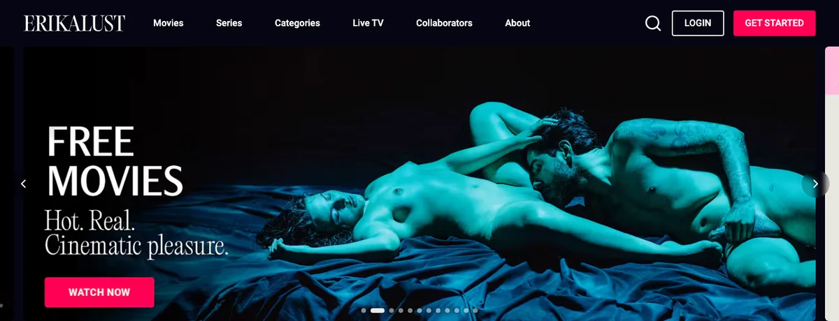 Erika Lust homepage, checked October 2026