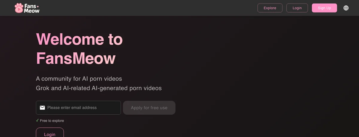 FansMeow homepage, checked October 2026