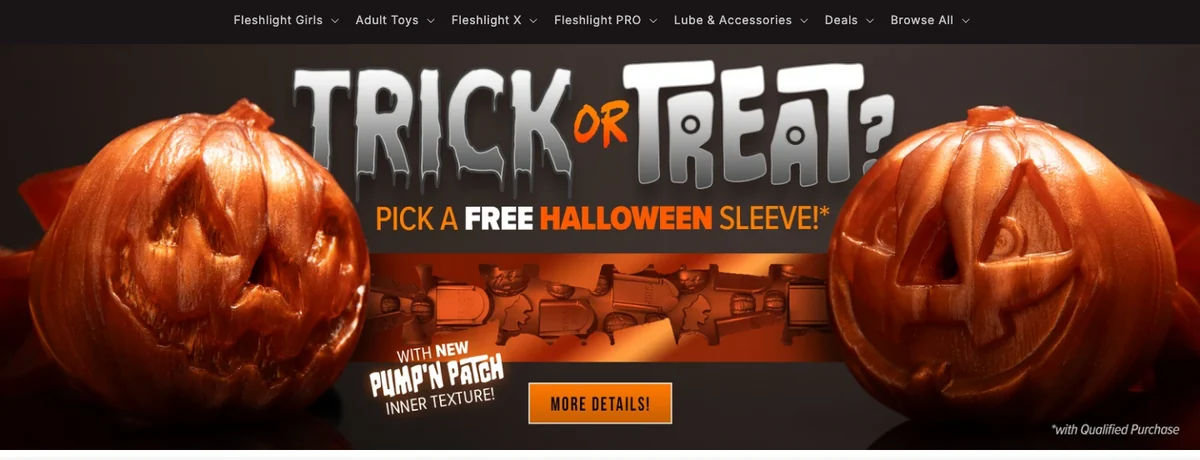 Fleshlight homepage, checked October 2026