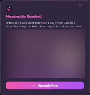 CraveU AI membership wall for scene images, from $5.99 a month, tested 10 Oct 2026